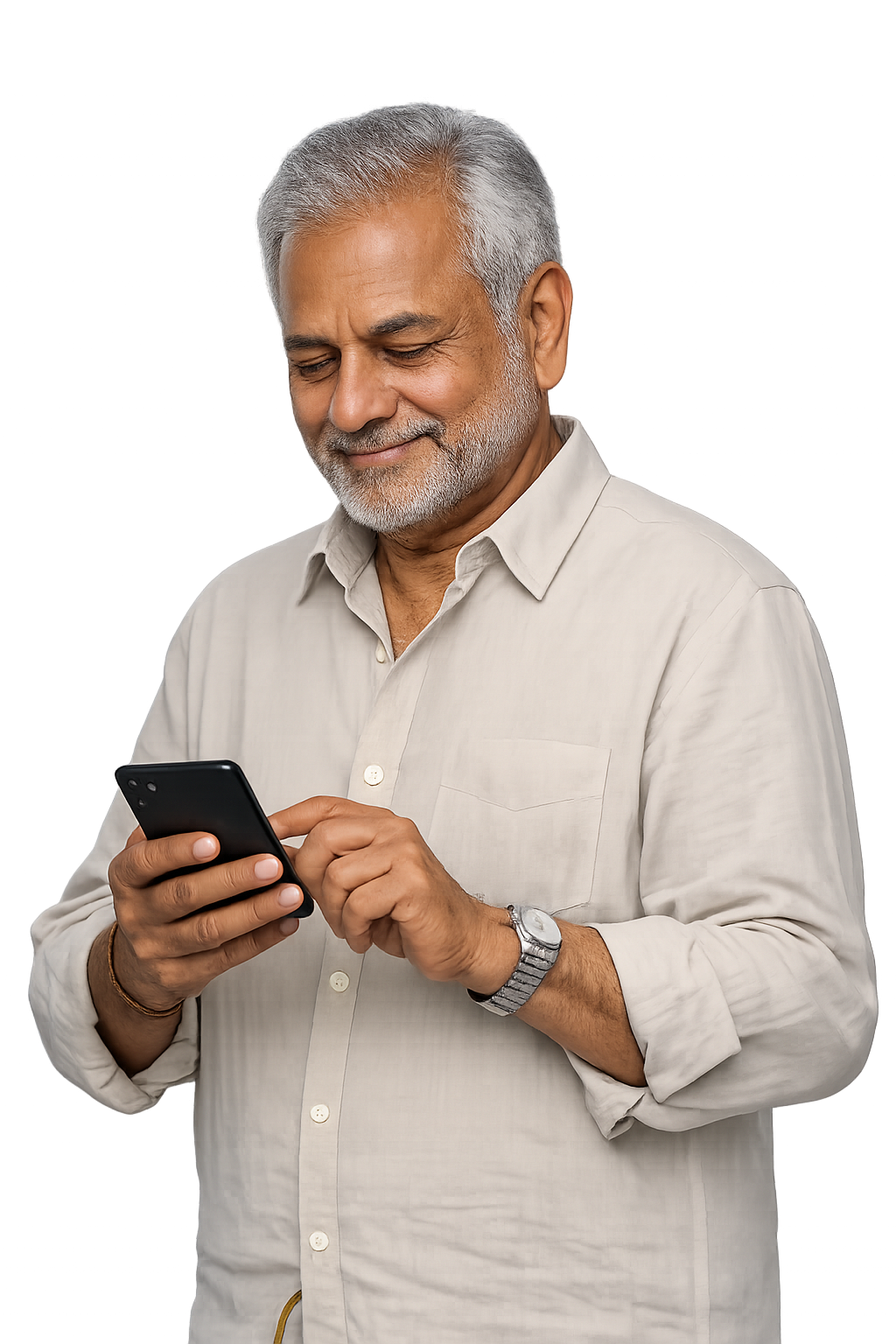 Parent using WhatsApp